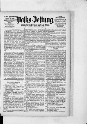 Volks-Zeitung vom 10.08.1892