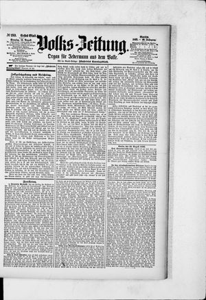Volks-Zeitung vom 14.08.1892