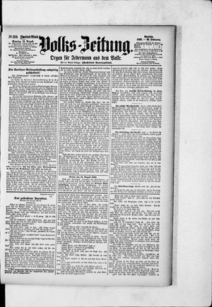 Volks-Zeitung vom 14.08.1892
