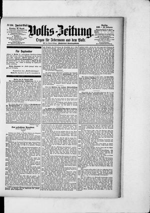 Volks-Zeitung vom 16.08.1892