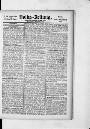 Volks-Zeitung vom 16.08.1892