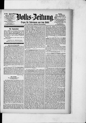 Volks-Zeitung vom 17.08.1892