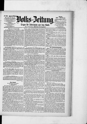 Volks-Zeitung vom 18.08.1892