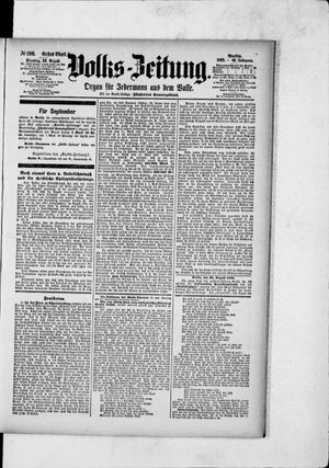 Volks-Zeitung vom 23.08.1892