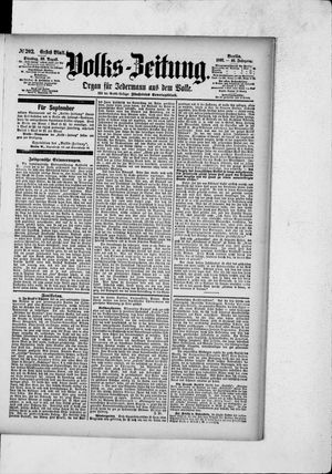 Volks-Zeitung vom 30.08.1892