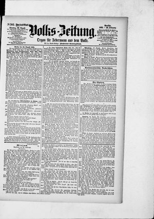 Volks-Zeitung vom 30.08.1892