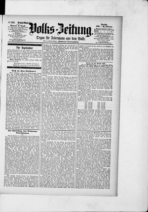Volks-Zeitung vom 31.08.1892