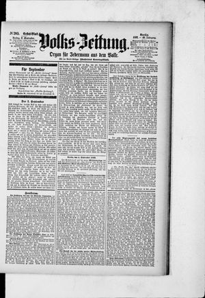 Volks-Zeitung vom 02.09.1892