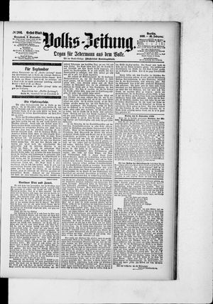 Volks-Zeitung on Sep 3, 1892