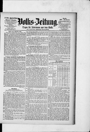 Volks-Zeitung vom 07.09.1892