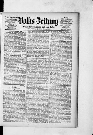 Volks-Zeitung vom 08.09.1892