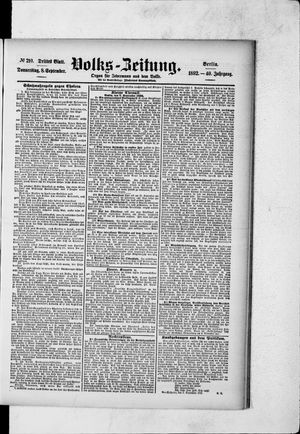 Volks-Zeitung vom 08.09.1892
