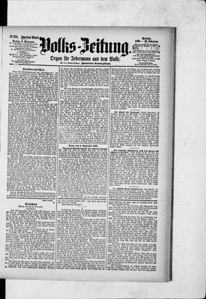 Volks-Zeitung vom 09.09.1892