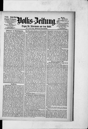 Volks-Zeitung vom 10.09.1892