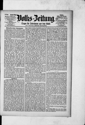 Volks-Zeitung vom 13.09.1892