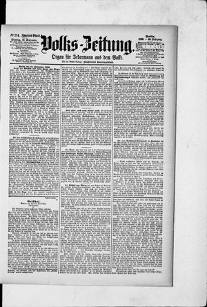 Volks-Zeitung vom 13.09.1892