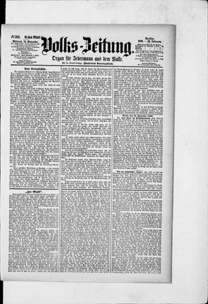 Volks-Zeitung vom 14.09.1892