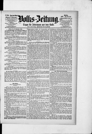 Volks-Zeitung vom 14.09.1892