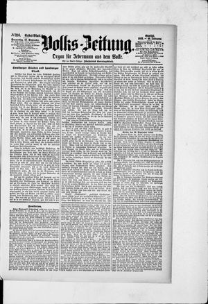 Volks-Zeitung vom 15.09.1892