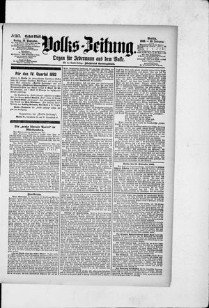 Volks-Zeitung vom 16.09.1892