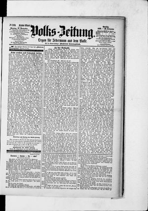 Volks-Zeitung vom 18.09.1892