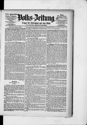 Volks-Zeitung vom 18.09.1892