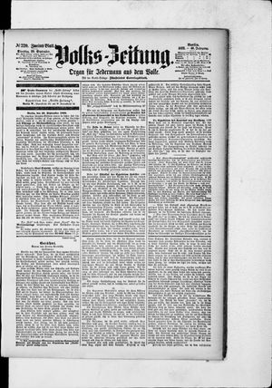 Volks-Zeitung vom 20.09.1892