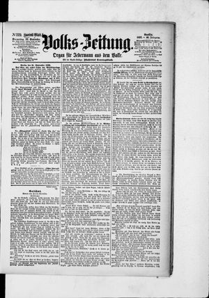 Volks-Zeitung vom 22.09.1892