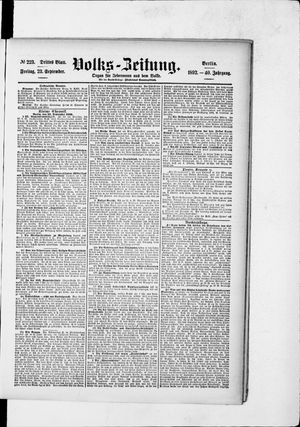 Volks-Zeitung vom 23.09.1892