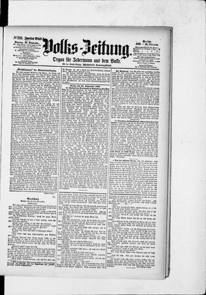 Volks-Zeitung vom 25.09.1892