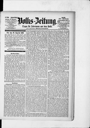 Volks-Zeitung vom 27.09.1892