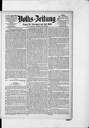 Volks-Zeitung vom 29.09.1892