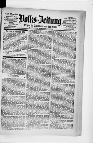 Volks-Zeitung on Apr 5, 1894