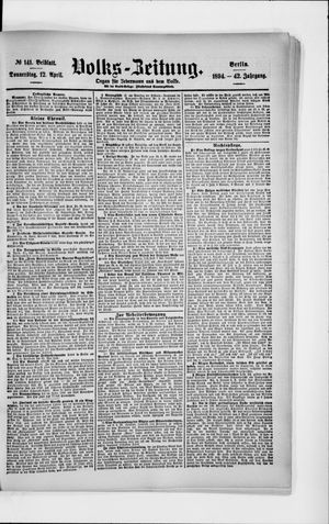 Volks-Zeitung vom 12.04.1894