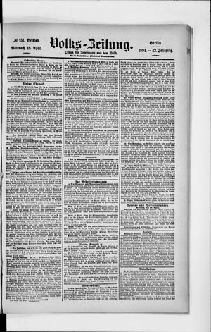Volks-Zeitung on Apr 18, 1894