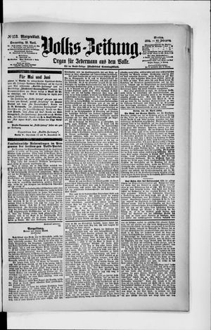 Volks-Zeitung vom 19.04.1894