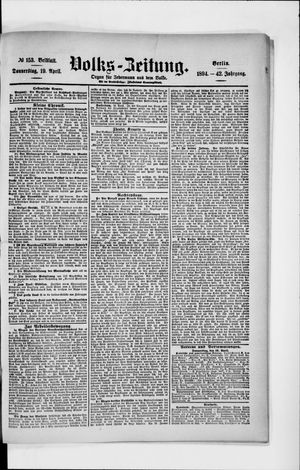 Volks-Zeitung vom 19.04.1894
