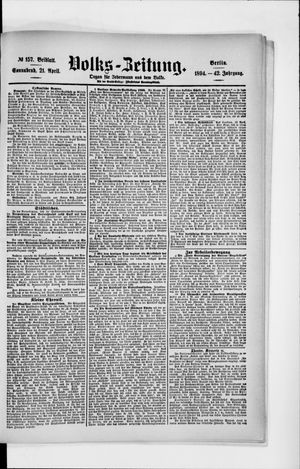 Volks-Zeitung vom 21.04.1894