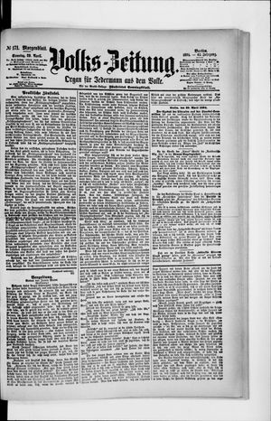 Volks-Zeitung vom 29.04.1894