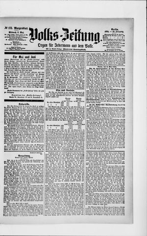 Volks-Zeitung vom 02.05.1894