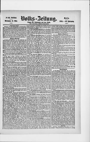 Volks-Zeitung vom 16.05.1894