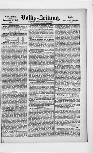 Volks-Zeitung on May 17, 1894