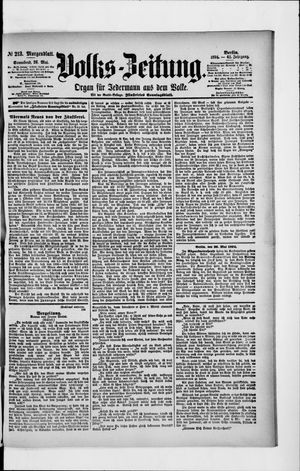 Volks-Zeitung on May 26, 1894