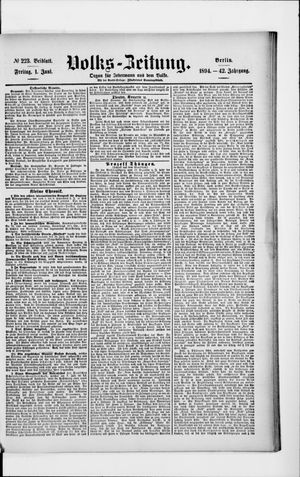 Volks-Zeitung vom 01.06.1894