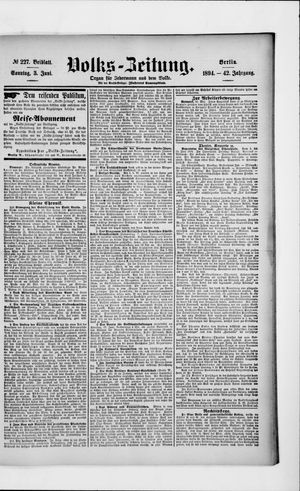 Volks-Zeitung on Jun 3, 1894