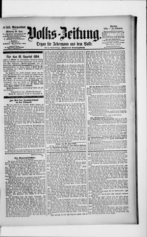 Volks-Zeitung vom 20.06.1894