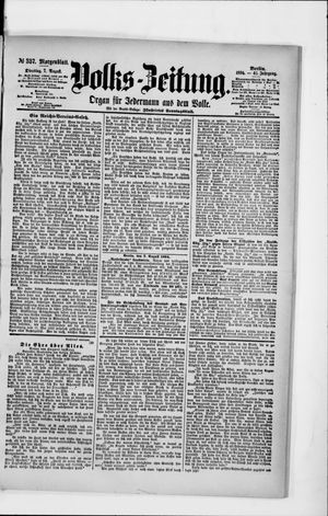 Volks-Zeitung vom 07.08.1894
