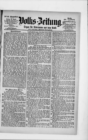 Volks-Zeitung vom 10.08.1894