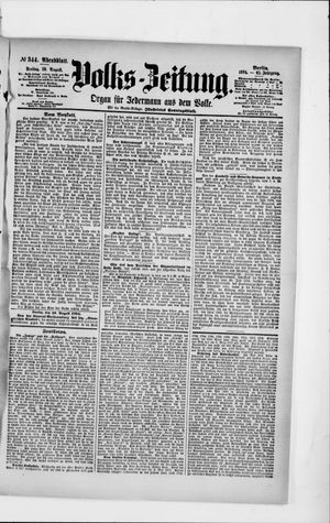 Volks-Zeitung vom 10.08.1894