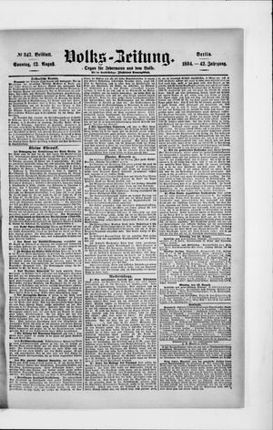 Volks-Zeitung vom 12.08.1894